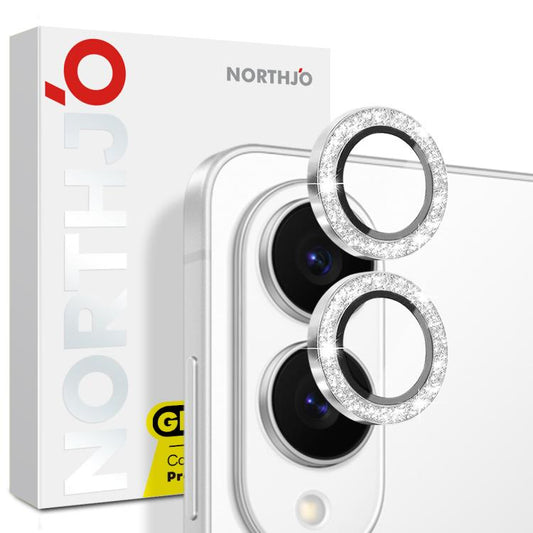 For Samsung Galaxy S25 Edge 5G NORTHJO 1 Set Camera Lens Protector Glitter Metal Ring Film(Silver) - For Samsung by NORTHJO | Online Shopping UK | buy2fix