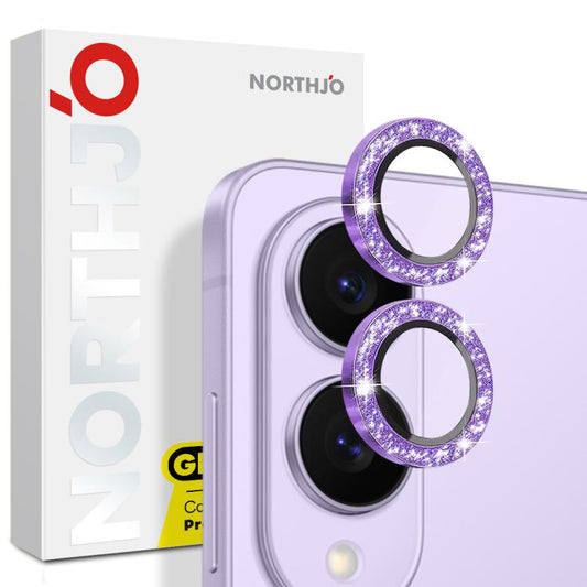 For Samsung Galaxy S25 Edge 5G NORTHJO 1 Set Camera Lens Protector Glitter Metal Ring Film(Purple) - For Samsung by NORTHJO | Online Shopping UK | buy2fix