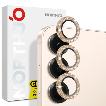 For Samsung Galaxy S25 5G NORTHJO 1 Set Camera Lens Protector Glitter Metal Ring Film(Gold) - For Samsung by NORTHJO | Online Shopping UK | buy2fix