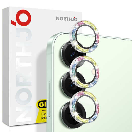 For Samsung Galaxy S25 5G NORTHJO 1 Set Camera Lens Protector Glitter Metal Ring Film(Colorful) - For Samsung by NORTHJO | Online Shopping UK | buy2fix