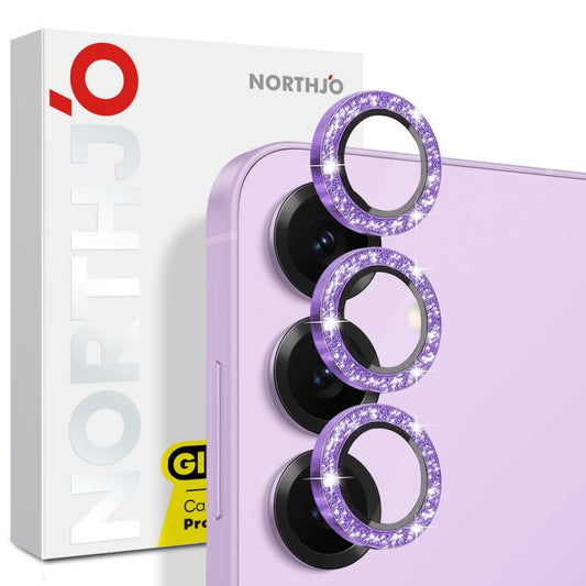 For Samsung Galaxy S25 5G NORTHJO 1 Set Camera Lens Protector Glitter Metal Ring Film(Purple) - For Samsung by NORTHJO | Online Shopping UK | buy2fix