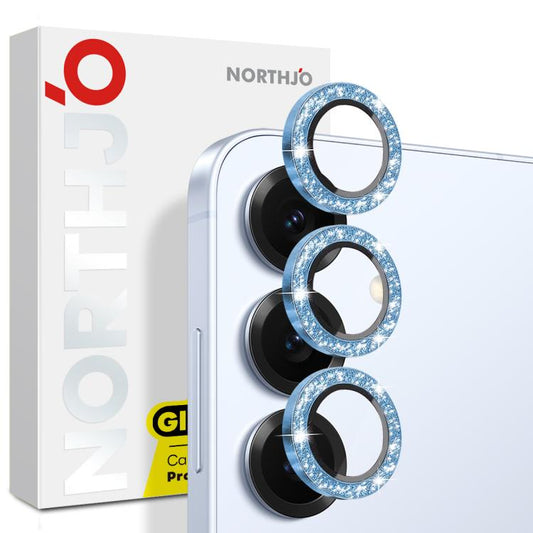 For Samsung Galaxy S25+ 5G NORTHJO 1 Set Camera Lens Protector Glitter Metal Ring Film(Blue) - For Samsung by NORTHJO | Online Shopping UK | buy2fix