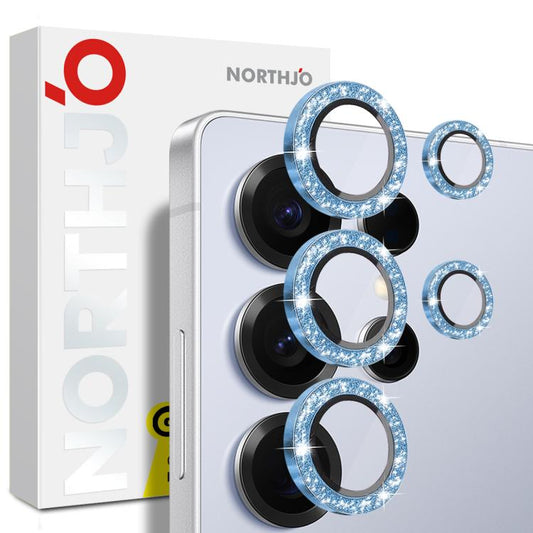 For Samsung Galaxy S25 Ultra 5G NORTHJO 1 Set Camera Lens Protector Glitter Metal Ring Film(Blue) - For Samsung by NORTHJO | Online Shopping UK | buy2fix
