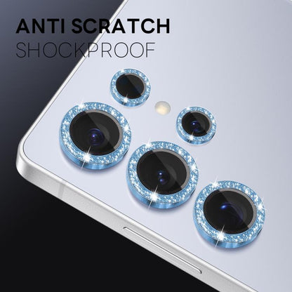 For Samsung Galaxy S25 Ultra 5G NORTHJO 1 Set Camera Lens Protector Glitter Metal Ring Film(Blue) - For Samsung by NORTHJO | Online Shopping UK | buy2fix