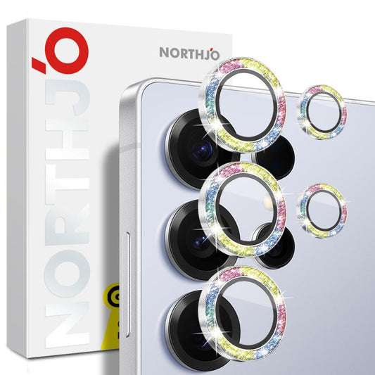 For Samsung Galaxy S25 Ultra 5G NORTHJO 1 Set Camera Lens Protector Glitter Metal Ring Film(Colorful) - For Samsung by NORTHJO | Online Shopping UK | buy2fix