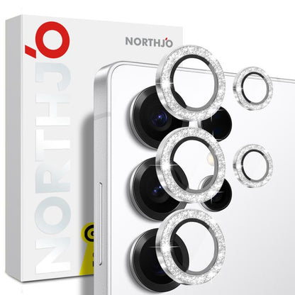 For Samsung Galaxy S25 Ultra 5G NORTHJO 1 Set Camera Lens Protector Glitter Metal Ring Film(Silver) - For Samsung by NORTHJO | Online Shopping UK | buy2fix
