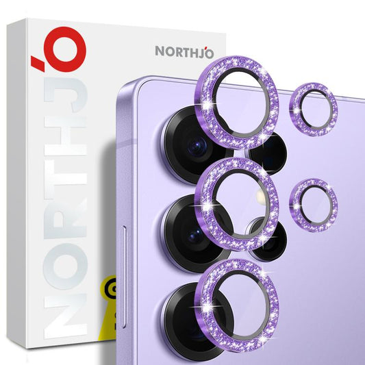 For Samsung Galaxy S25 Ultra 5G NORTHJO 1 Set Camera Lens Protector Glitter Metal Ring Film(Purple) - For Samsung by NORTHJO | Online Shopping UK | buy2fix