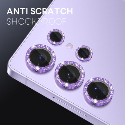 For Samsung Galaxy S25 Ultra 5G NORTHJO 1 Set Camera Lens Protector Glitter Metal Ring Film(Purple) - For Samsung by NORTHJO | Online Shopping UK | buy2fix