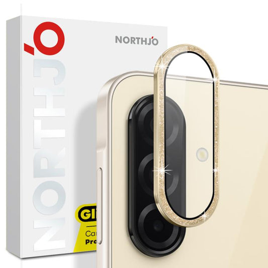 For Samsung Galaxy A26 5G NORTHJO 1 Set Camera Lens Protector Glitter Metal Ring Film(Gold) - For Samsung by NORTHJO | Online Shopping UK | buy2fix