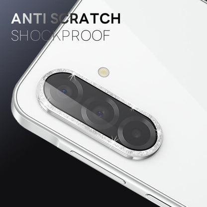 For Samsung Galaxy A26 5G NORTHJO 1 Set Camera Lens Protector Glitter Metal Ring Film(Silver) - For Samsung by NORTHJO | Online Shopping UK | buy2fix