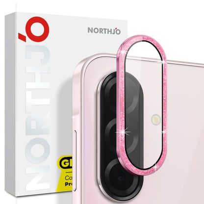 For Samsung Galaxy A36 5G / A56 5G NORTHJO 1 Set Camera Lens Protector Glitter Metal Ring Film(Pink) - For Samsung by NORTHJO | Online Shopping UK | buy2fix