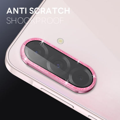For Samsung Galaxy A36 5G / A56 5G NORTHJO 1 Set Camera Lens Protector Glitter Metal Ring Film(Pink) - For Samsung by NORTHJO | Online Shopping UK | buy2fix