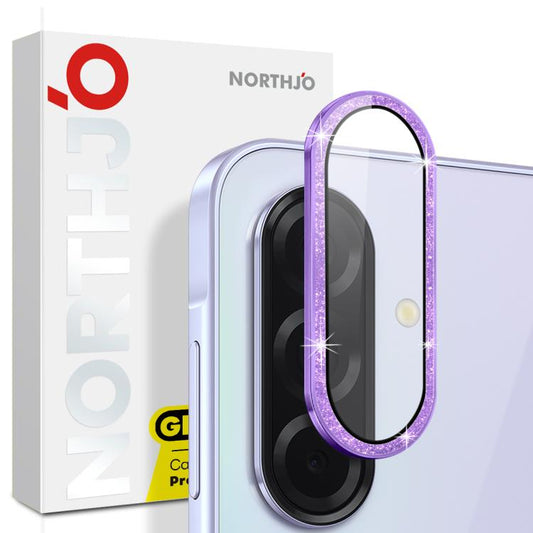For Samsung Galaxy A36 5G / A56 5G NORTHJO 1 Set Camera Lens Protector Glitter Metal Ring Film(Purple) - For Samsung by NORTHJO | Online Shopping UK | buy2fix