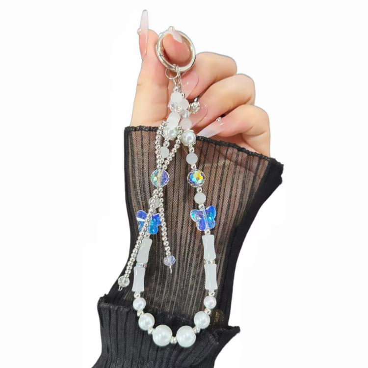 Slub Alloy Bow Mobile Phone String Chain(White) - Lanyards & Wrist Straps by buy2fix | Online Shopping UK | buy2fix