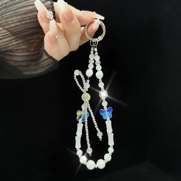 Slub Alloy Bow Mobile Phone String Chain(Pink) - Lanyards & Wrist Straps by buy2fix | Online Shopping UK | buy2fix