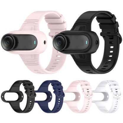 For Insta 360 Go 3 / Go 3S / Go 2 Solid Color Silicone Watch Band(Black) - Case & Bags by buy2fix | Online Shopping UK | buy2fix
