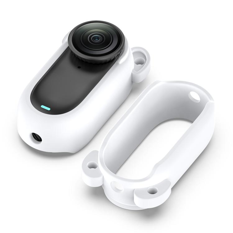 For Insta 360 Go 3S / Go 3  Solid Color Silicone Protective Case(White) - Case & Bags by buy2fix | Online Shopping UK | buy2fix