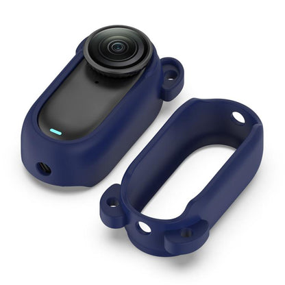 For Insta 360 Go 3S / Go 3  Solid Color Silicone Protective Case(Dark Blue) - Case & Bags by buy2fix | Online Shopping UK | buy2fix