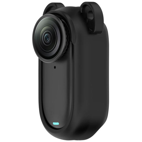 For Insta360 Go 3S / Go 3  Solid Color Silicone Protective Case(Black)
