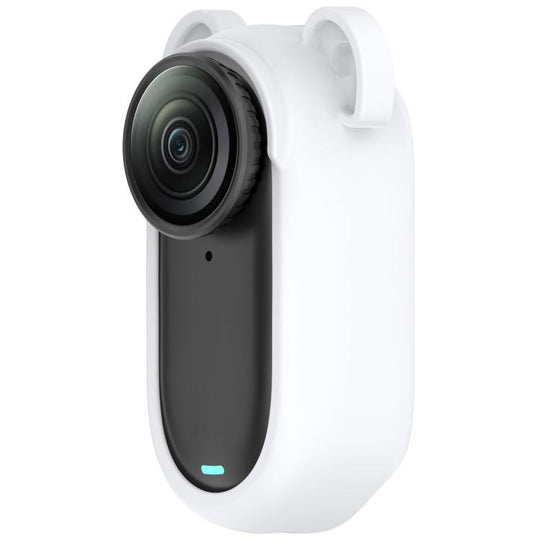 For Insta360 Go 2 Solid Color Silicone Protective Case(White)