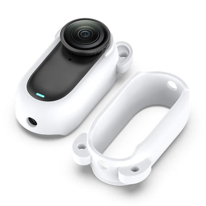 For Insta 360 Go 2 Solid Color Silicone Protective Case(White) - Case & Bags by buy2fix | Online Shopping UK | buy2fix