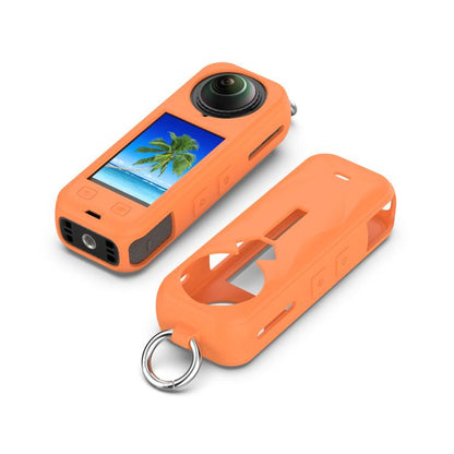 For Insta360 X5 Silicone Protective Case(Orange) - Case & Bags by buy2fix | Online Shopping UK | buy2fix