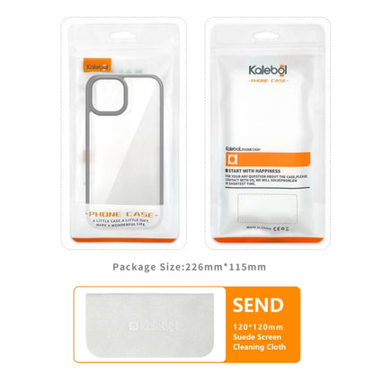 For iPhone 14 Kalebol Gold Shield PC Hybrid TPU Phone Case(Transparent) - iPhone 14 Cases by Kalebol | Online Shopping UK | buy2fix