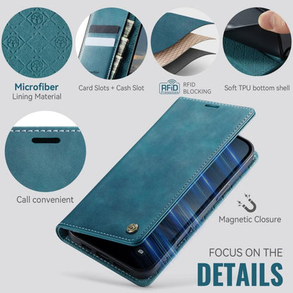 For iPhone 16 Pro CaseMe 033 Calf Leather Lining Microfibre RFID Blocking Phone Case(Green) - iPhone 16 Pro Cases by CaseMe | Online Shopping UK | buy2fix