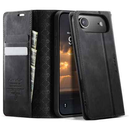 For iPhone Air CaseMe 033 Calf Leather Lining Microfibre RFID Blocking Phone Case(Black) - iPhone Air Cases by CaseMe | Online Shopping UK | buy2fix