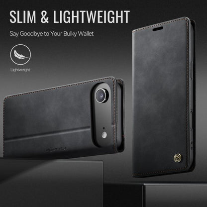 For iPhone Air CaseMe 033 Calf Leather Lining Microfibre RFID Blocking Phone Case(Black) - iPhone Air Cases by CaseMe | Online Shopping UK | buy2fix