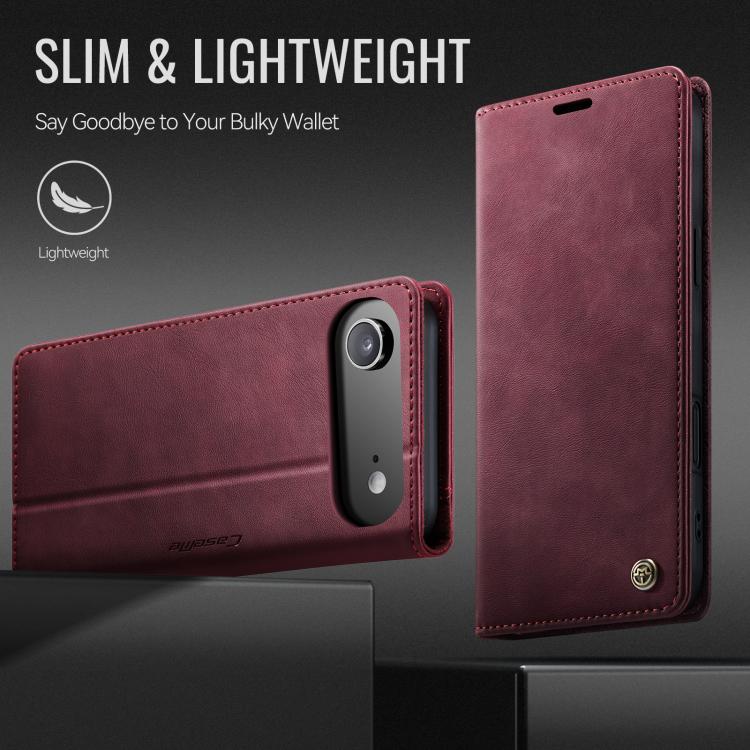 For iPhone Air CaseMe 033 Calf Leather Lining Microfibre RFID Blocking Phone Case(Red) - iPhone Air Cases by CaseMe | Online Shopping UK | buy2fix