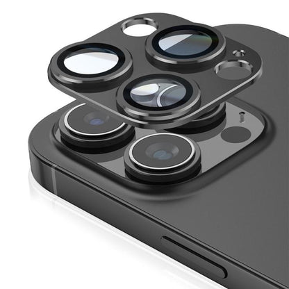 For iPhone 16 Pro Max Kalebol Armor Full-Coverage Metal Lens Ring Protector Film(Black) - iPhone 16 Pro Max Tempered Glass by Kalebol | Online Shopping UK | buy2fix