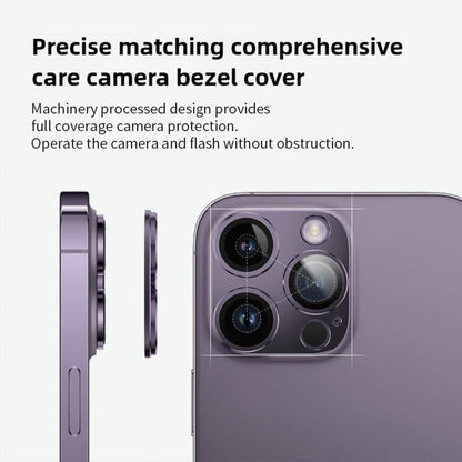 For iPhone 16 Kalebol Armor Full-Coverage Metal Lens Ring Protector Film(Silver) - iPhone 16 Tempered Glass by Kalebol | Online Shopping UK | buy2fix