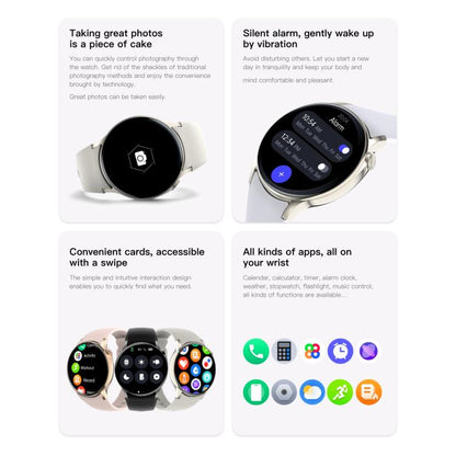 Sense 6 1.43 AMOLED Screen IP68 Waterproof Bluetooth Call Smartwatch Supports Health Monitoring(Starlight) - Smart Watches by buy2fix | Online Shopping UK | buy2fix