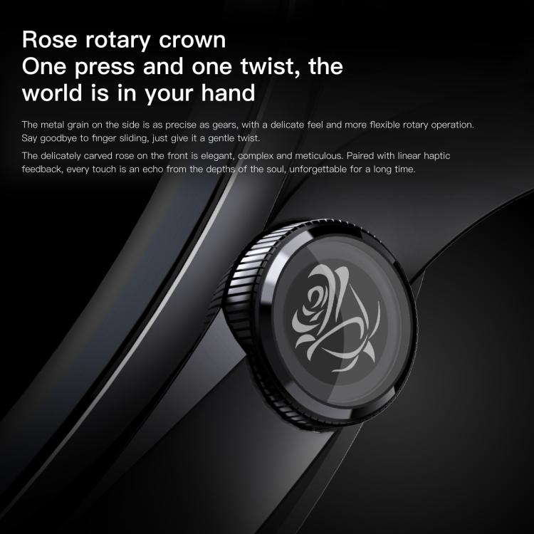 Sense 6 1.43 AMOLED Screen IP68 Waterproof Bluetooth Call Smartwatch Supports Health Monitoring(Black) - Smart Watches by buy2fix | Online Shopping UK | buy2fix