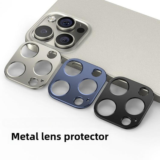 For iPhone 16 Pro Max Kalebol Metal Hollow Lens Protection Ring(Black) - iPhone 16 Pro Max Tempered Glass by Kalebol | Online Shopping UK | buy2fix