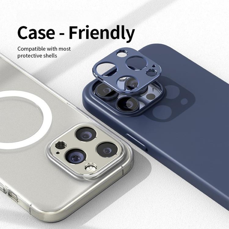For iPhone 16 Pro Kalebol Metal Hollow Lens Protection Ring(Titanium) - iPhone 16 Pro Tempered Glass by Kalebol | Online Shopping UK | buy2fix