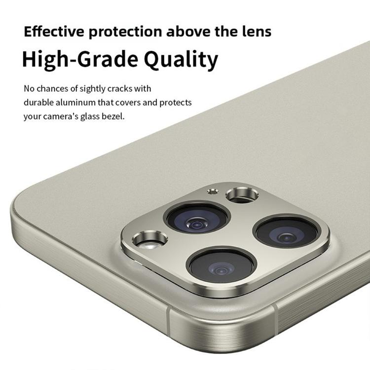 For iPhone 16 Pro Kalebol Metal Hollow Lens Protection Ring(Titanium) - iPhone 16 Pro Tempered Glass by Kalebol | Online Shopping UK | buy2fix