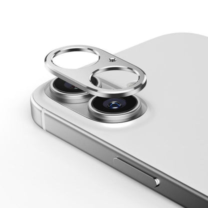 For iPhone 16 Kalebol Metal Hollow Lens Protection Ring(Silver) - iPhone 16 Tempered Glass by Kalebol | Online Shopping UK | buy2fix