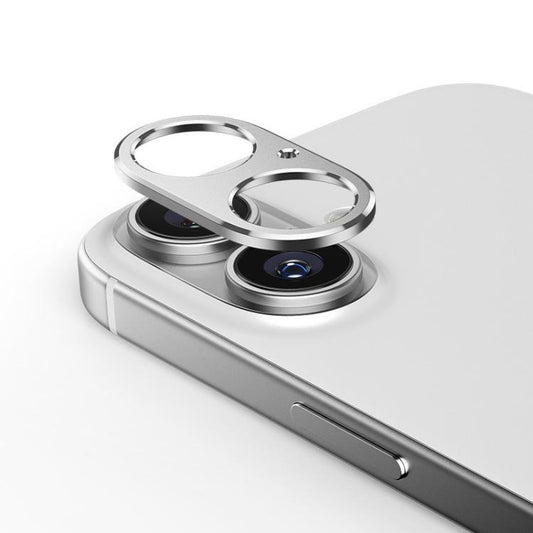 For iPhone 16 Kalebol Metal Hollow Lens Protection Ring(Silver) - iPhone 16 Tempered Glass by Kalebol | Online Shopping UK | buy2fix