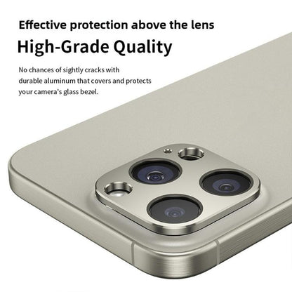 For iPhone 16 Kalebol Metal Hollow Lens Protection Ring(Blue) - iPhone 16 Tempered Glass by Kalebol | Online Shopping UK | buy2fix