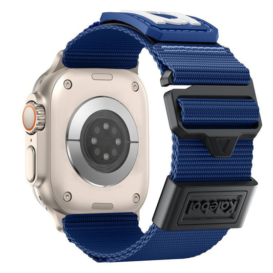 For Apple Watch 42mm / 41mm / 40mm / 38mm Kalebol Braided Nylon Sport Watch Band(Blue) - Watch Bands by Kalebol | Online Shopping UK | buy2fix