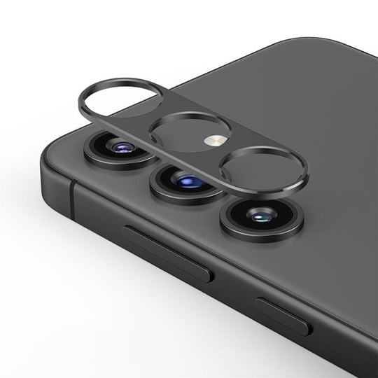 For Samsung Galaxy S24+ 5G Kalebol Metal Hollow Lens Protection Ring(Dark Gray)