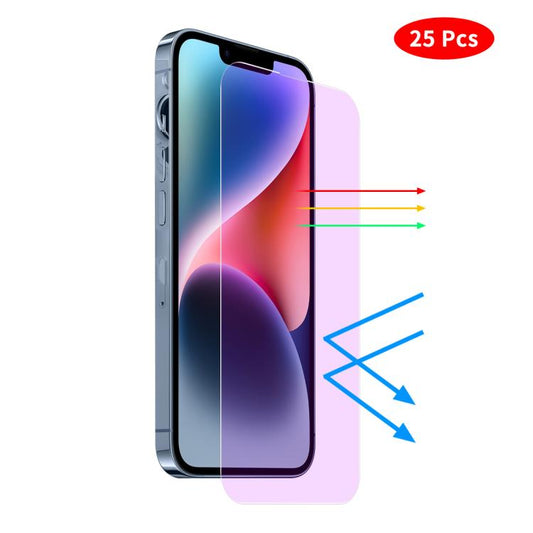 For iPhone 16 Pro JUNSUNMAY 25pcs Anti-Blue Light Clear Tempered Glass Film - iPhone 16 Pro Tempered Glass by JUNSUNMAY | Online Shopping UK | buy2fix