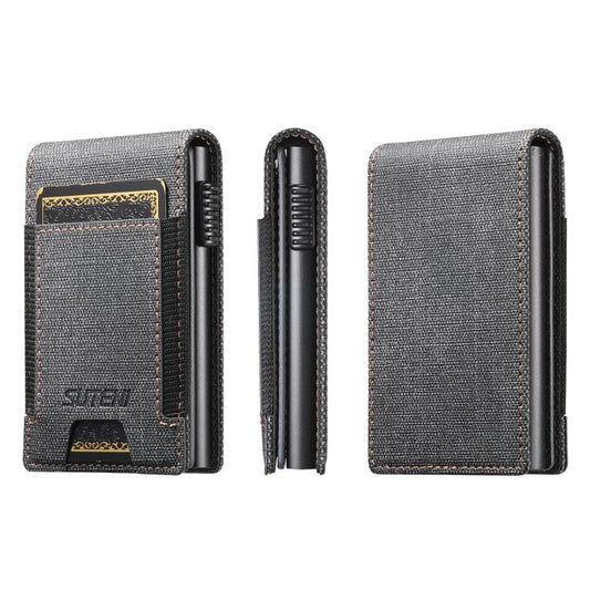 The Suteni denim pattern button automatically pops out the elastic band card box(Black) - Others Accessories by Suteni | Online Shopping UK | buy2fix