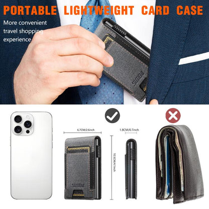 The Suteni denim pattern button automatically pops out the elastic band card box(Black) - Others Accessories by Suteni | Online Shopping UK | buy2fix