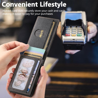 The Suteni denim pattern button automatically pops out the elastic band card box(Black) - Others Accessories by Suteni | Online Shopping UK | buy2fix