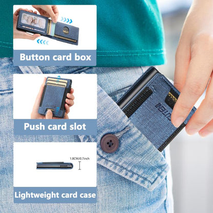 The Suteni denim pattern button automatically pops out the elastic band card box(Blue) - Others Accessories by Suteni | Online Shopping UK | buy2fix