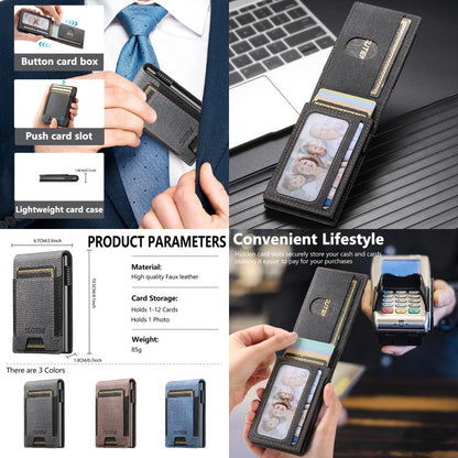 The Suteni denim pattern button automatically pops out the elastic band card box(Black) - Others Accessories by Suteni | Online Shopping UK | buy2fix