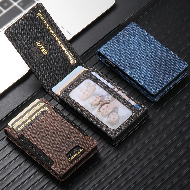 The Suteni denim pattern button automatically pops out the elastic band card box(Blue) - Others Accessories by Suteni | Online Shopping UK | buy2fix